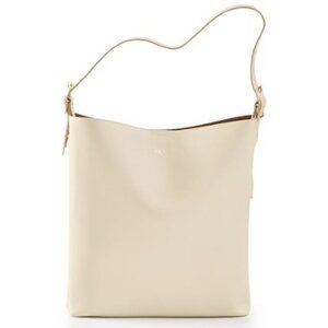 Mark and Graham Soho Leather Tote in Ivory
